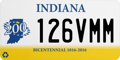 IN license plate 126VMM