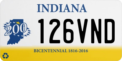 IN license plate 126VND