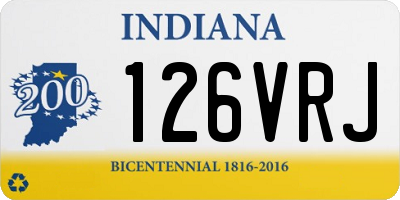 IN license plate 126VRJ
