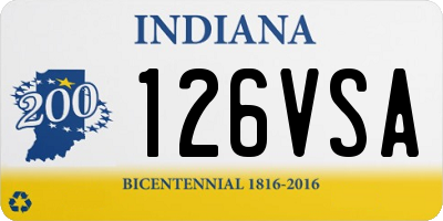 IN license plate 126VSA
