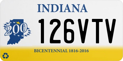 IN license plate 126VTV