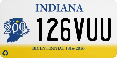 IN license plate 126VUU