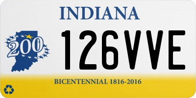 IN license plate 126VVE