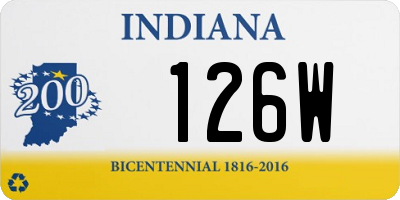 IN license plate 126W