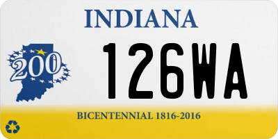 IN license plate 126WA