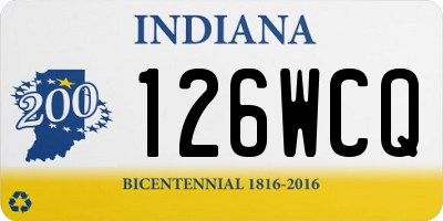 IN license plate 126WCQ