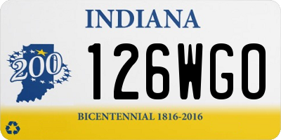 IN license plate 126WGO