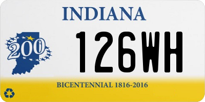 IN license plate 126WH