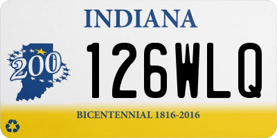IN license plate 126WLQ