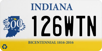 IN license plate 126WTN