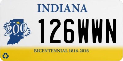 IN license plate 126WWN