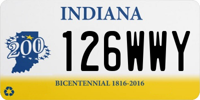 IN license plate 126WWY