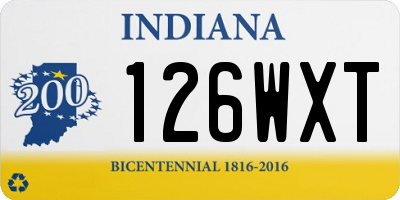 IN license plate 126WXT
