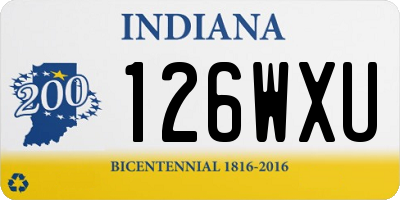 IN license plate 126WXU