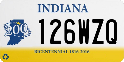 IN license plate 126WZQ