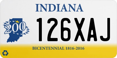 IN license plate 126XAJ