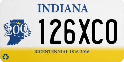 IN license plate 126XCO