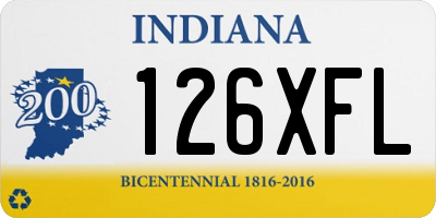 IN license plate 126XFL