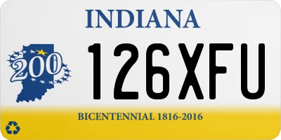 IN license plate 126XFU