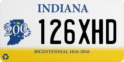 IN license plate 126XHD