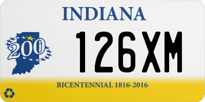 IN license plate 126XM