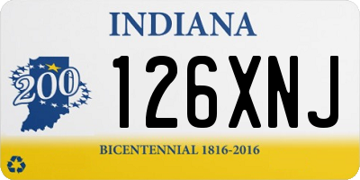 IN license plate 126XNJ