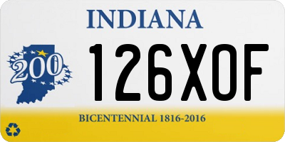 IN license plate 126XOF