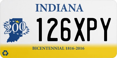 IN license plate 126XPY