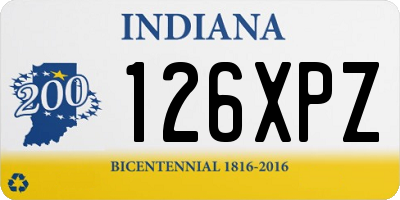 IN license plate 126XPZ
