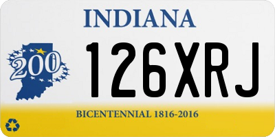 IN license plate 126XRJ