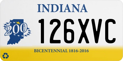 IN license plate 126XVC