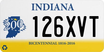 IN license plate 126XVT
