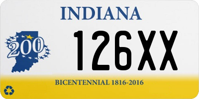 IN license plate 126XX