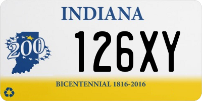 IN license plate 126XY