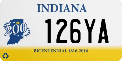 IN license plate 126YA