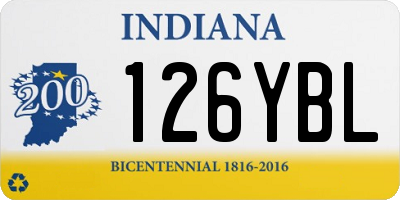 IN license plate 126YBL