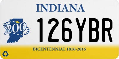 IN license plate 126YBR