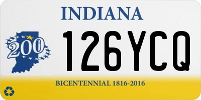 IN license plate 126YCQ