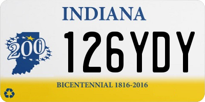 IN license plate 126YDY