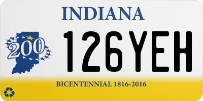 IN license plate 126YEH