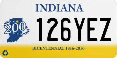 IN license plate 126YEZ