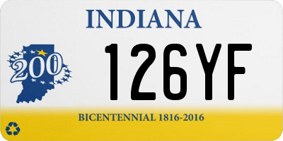 IN license plate 126YF