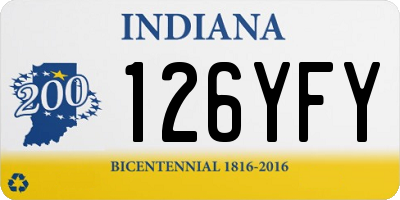 IN license plate 126YFY