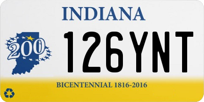IN license plate 126YNT