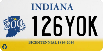 IN license plate 126YOK