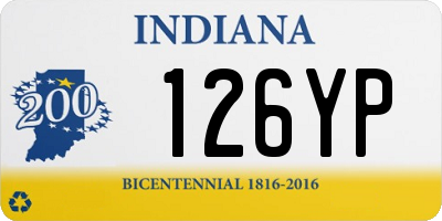 IN license plate 126YP