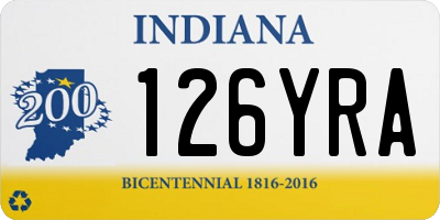 IN license plate 126YRA