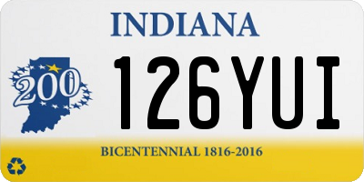 IN license plate 126YUI