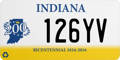 IN license plate 126YV