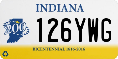 IN license plate 126YWG